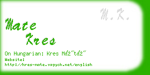 mate kres business card